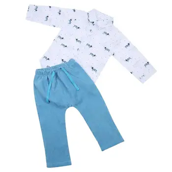 

Infant Baby Boy Long Sleeve Dog Print Shirt Jumpsuit Bodysuit Romper Outfit Spring Boys Kids Sets Gentlemen