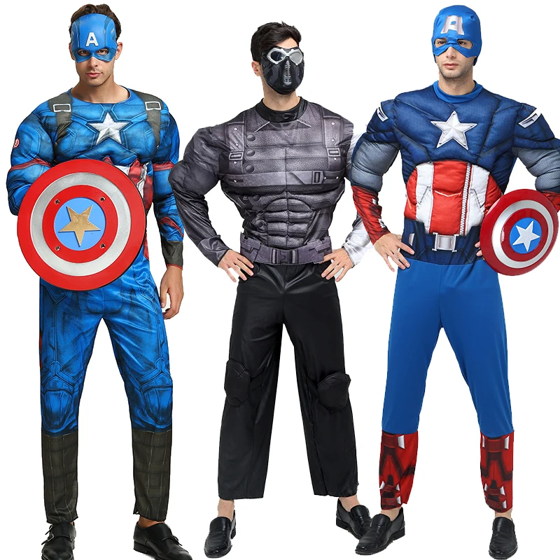 

Captain America Thor Halloween Children Boys Performance Show Clothes Suit Cartoon Kid Sets Party Carnival Cosplay Costume