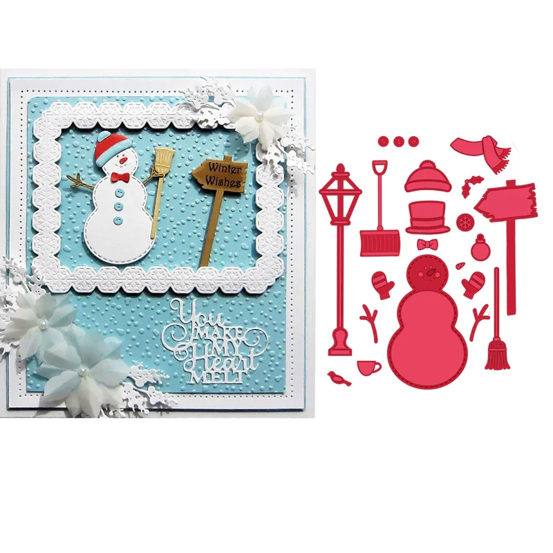 

Winter Snowman Metal Cutting dies for Scrapbooking Album Handcrafts Embossing DIY Christmas Card Making Stencils New 2019