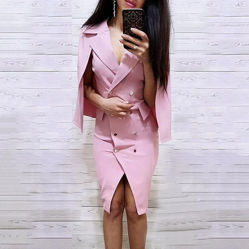 

Two Piece set Long sleeve Women skirt suit Pink white color Buttons elegant woman fashion suits Ladies Party OL Suits