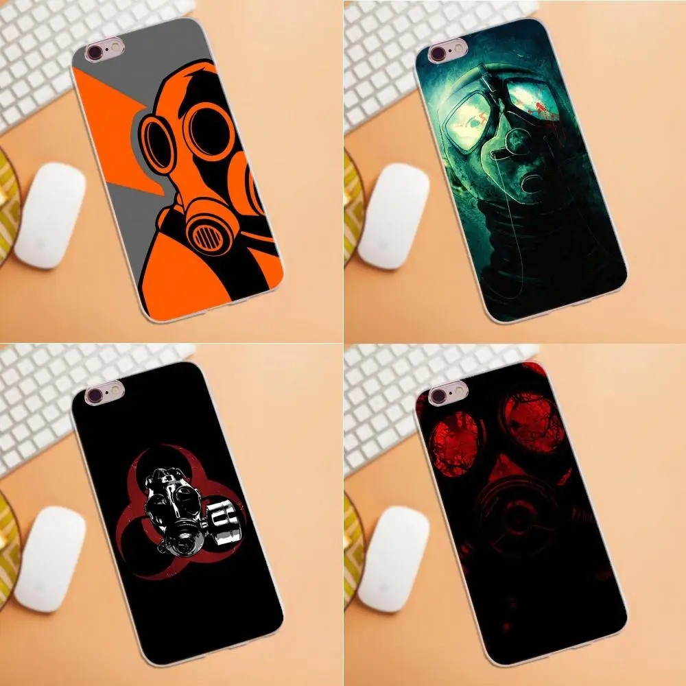 

For Huawei G7 G8 Honor 5A 5C 5X 6 6X 7 8 V8 Mate 8 9 P7 P8 P9 P10 Lite Plus Soft TPU Skin Painting Post Apocalyptic Gas Mask