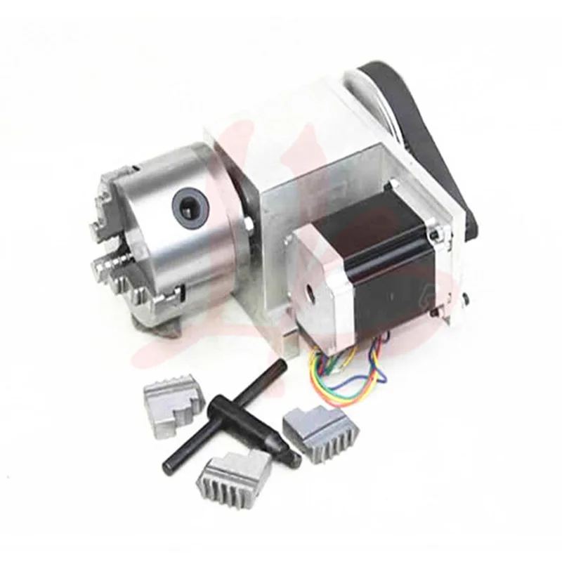 

3 Jaw 80mm chuck CNC 4th Axis CNC dividing head engraving machine rotation axis A axis wood router parts