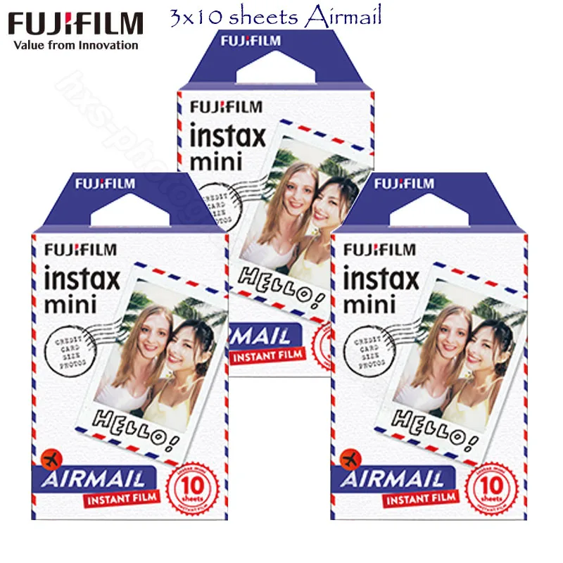 Fujifilm Instax Mini 9 пленка белая Радужная воздушная почта мгновенная фотобумага 30 листов для 8 9 7s 7 90 25 50i s Share SP-1 SP-2 камер - Цвет: 3 - airmail film