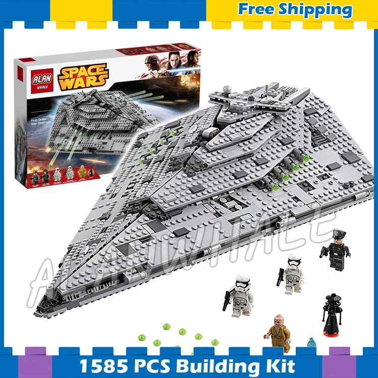 

1585pcs Space Wars First Order Star Destroyer Set Spaceship 10901 Model Building Blocks Teenager Gifts Sets Compatible With Lego