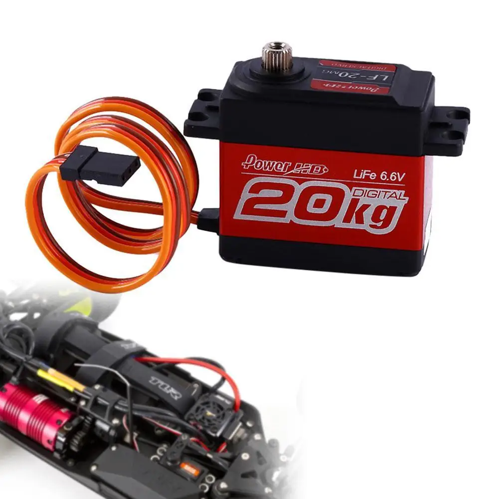Power HD 4.8 6.6V DC Metal Gear 20KG Digital Servos For RC Boat Car LF 20MG new power servo