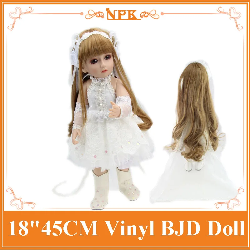 

Fair Lady Style 18'' Silicone Baby Doll For Sale Hot Welcome SD /BJD Doll Boneca Reborn Realista Brand Early Enducataional Toys