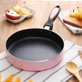 

20CM Aluminium Alloy Non-stick Frying Pan For Pancake Steak Egg Omelet DIY Nougat Candy Jam Skillet Ceramic Coating Cooking Pot