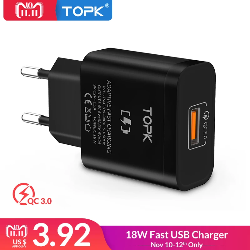 Aliexpress.com : Buy TOPK 18W Quick Charge 3.0 Fast USB