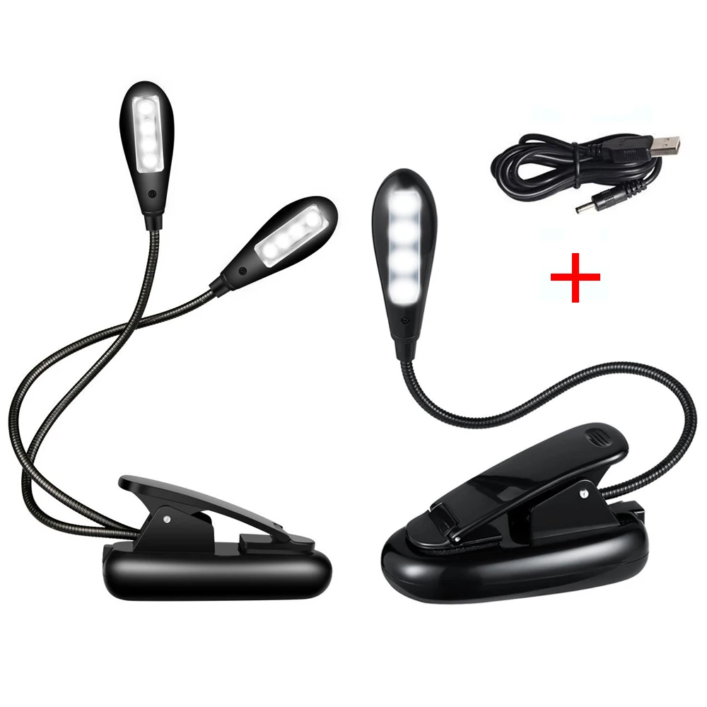Buy LED Clip on Book Light USB Rechargeable Adjustable