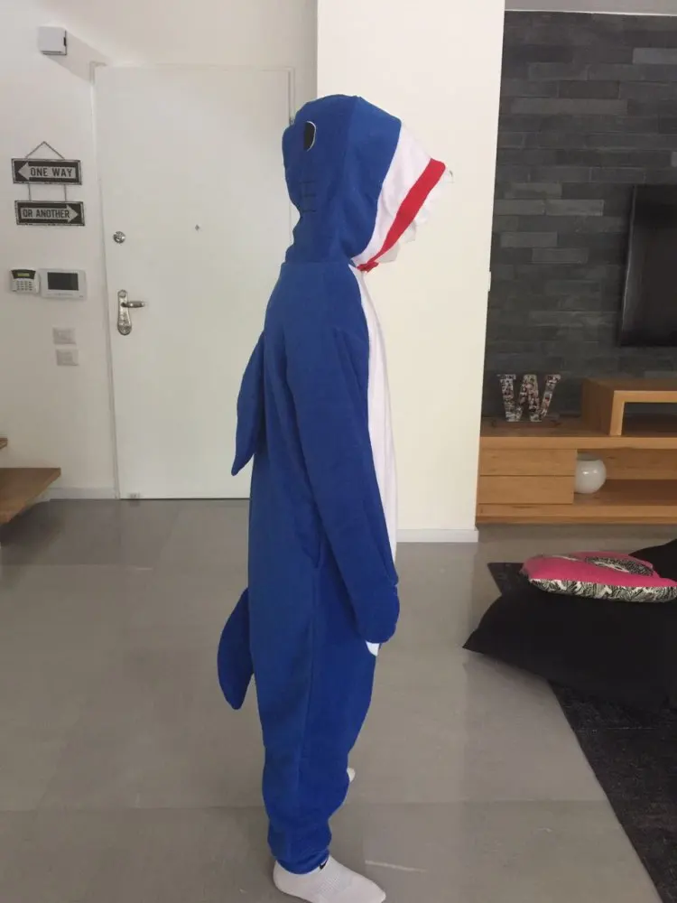 Kigurumi Adult Pyjamas Cosplay Costume Blue Shark Onesie Lemur Sleepwear Homewear Unisex Pajamas Party Clothing For Women Man -