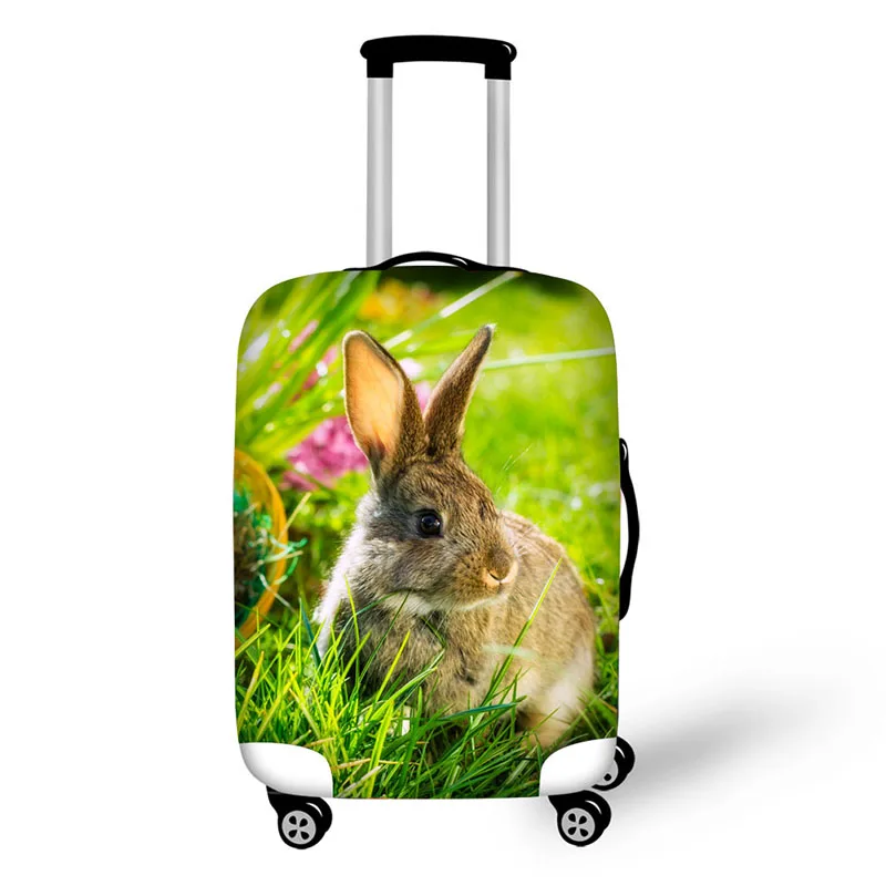 Animal rabbit bunny travel accessories suitcase protective covers 18-32 inch elastic luggage dust cover case stretchable