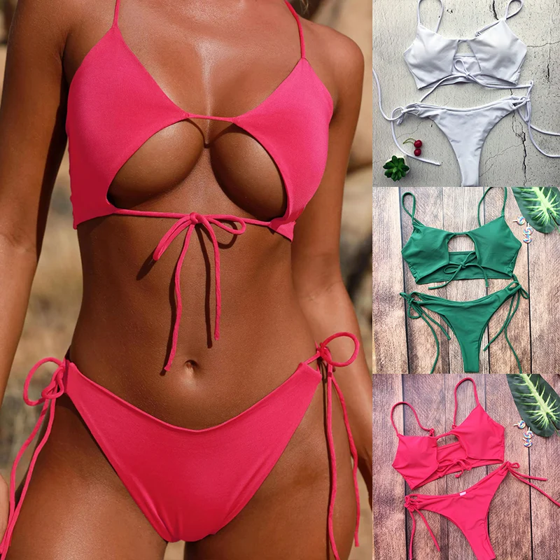 

swimsuit girls women two pieces 2019 Bikinis Women New Sexy Swimwear White Push Up Bikini Bathing Suit Bikini Set Monokini
