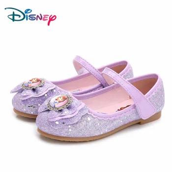 

Disney Princess Sofia Girl Bow Sandals Children's Summer Shoes With PU Kid Single Shoes Sandalia Infantil Garden Shoes