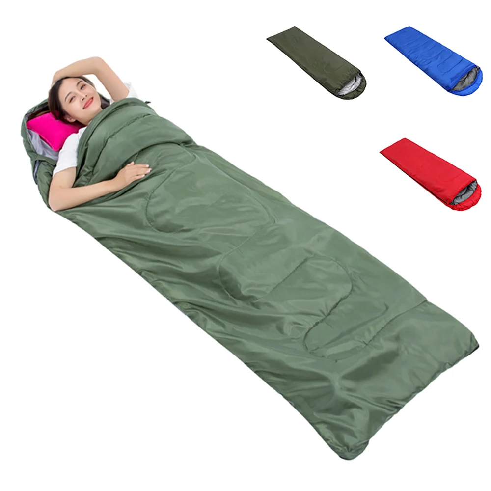  Beach Mat Camping Sleeping Bag Lightweight 4 Season Warm Cold Envelope Backpacking Sleeping Bed Bag