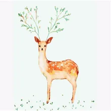 Молека DIY масляная живопись по номерам Kit олененок Животные раскраска живопись на холсте Home Decor Wall работа для Гостиная