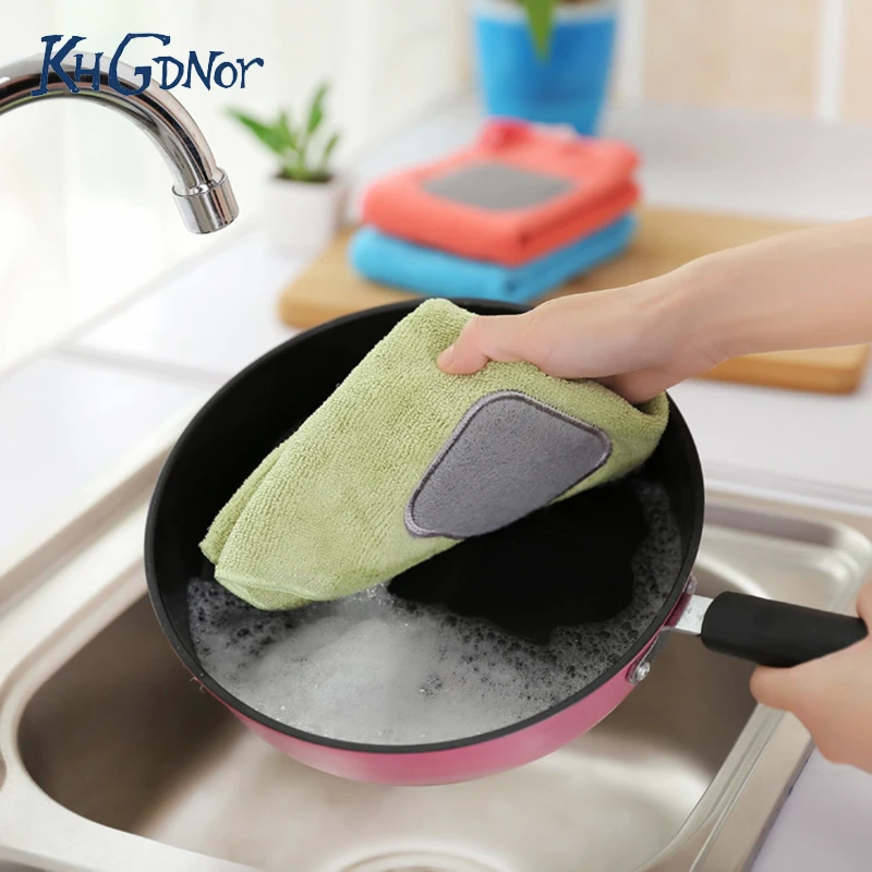 KHGDNOR Hanging Washing Cloth Thicken Bowl Plate Cleaning Cloth Super