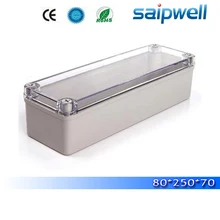 2015 hot sale ip66 small types weatherproof electrical junction boxes with transparent cover 80*250*70mm High quality DS-AT-0825