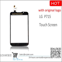For LG Optimus L7 2 II Dual P715 Touch Screen Digitizer Sensors Black Replacement parts for LG P715 glass +Original LOGO