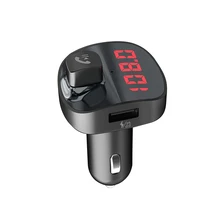 Bluetooth Car Kit FM Transmitter Hands-free Calling 5V-3.1A Dual USB Car Charger Phone quick Charger Car MP3 Audio Player 