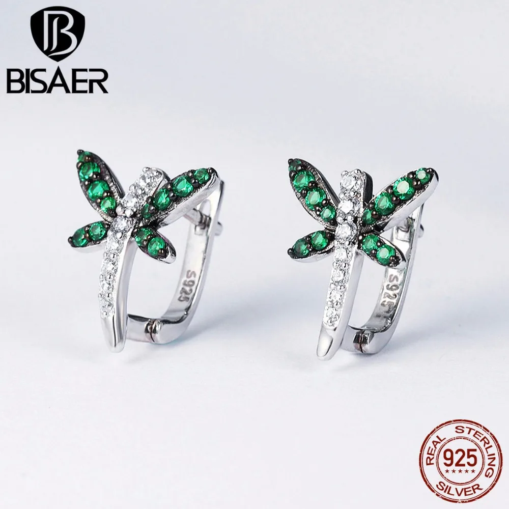 Najtaniej Gorąca sprzedaż oryginalna 925 Sterling Silver Dragonfly szepty CZ stadniny kolczyki dla kobiet srebro Fine Jewelry Brincos GXE186