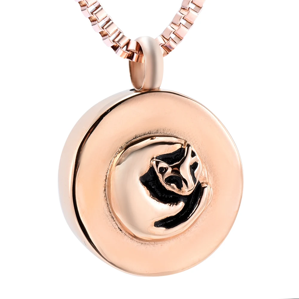 Stainless Steel Wonderful Circle of Life Inlay Heart Urn Pendants Memorial Ash Necklace Cremation Jewelry 