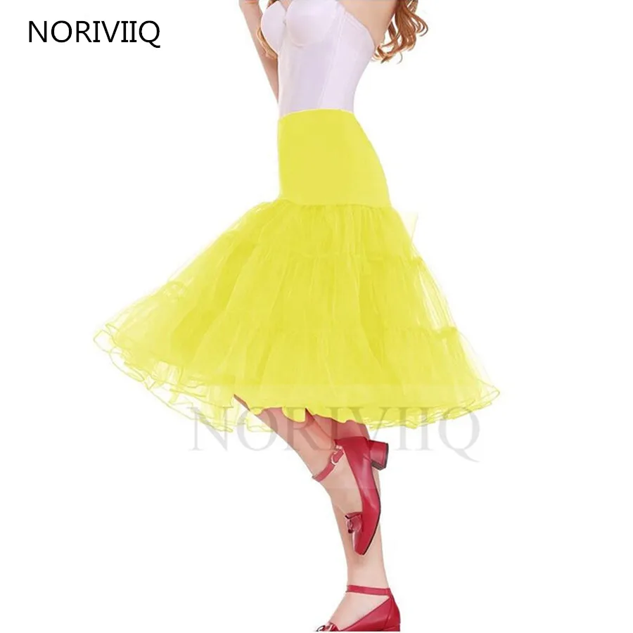NORIVIIQ 50s Yellow Underskirt Bitter Love Tutu Retro Girls Skirts