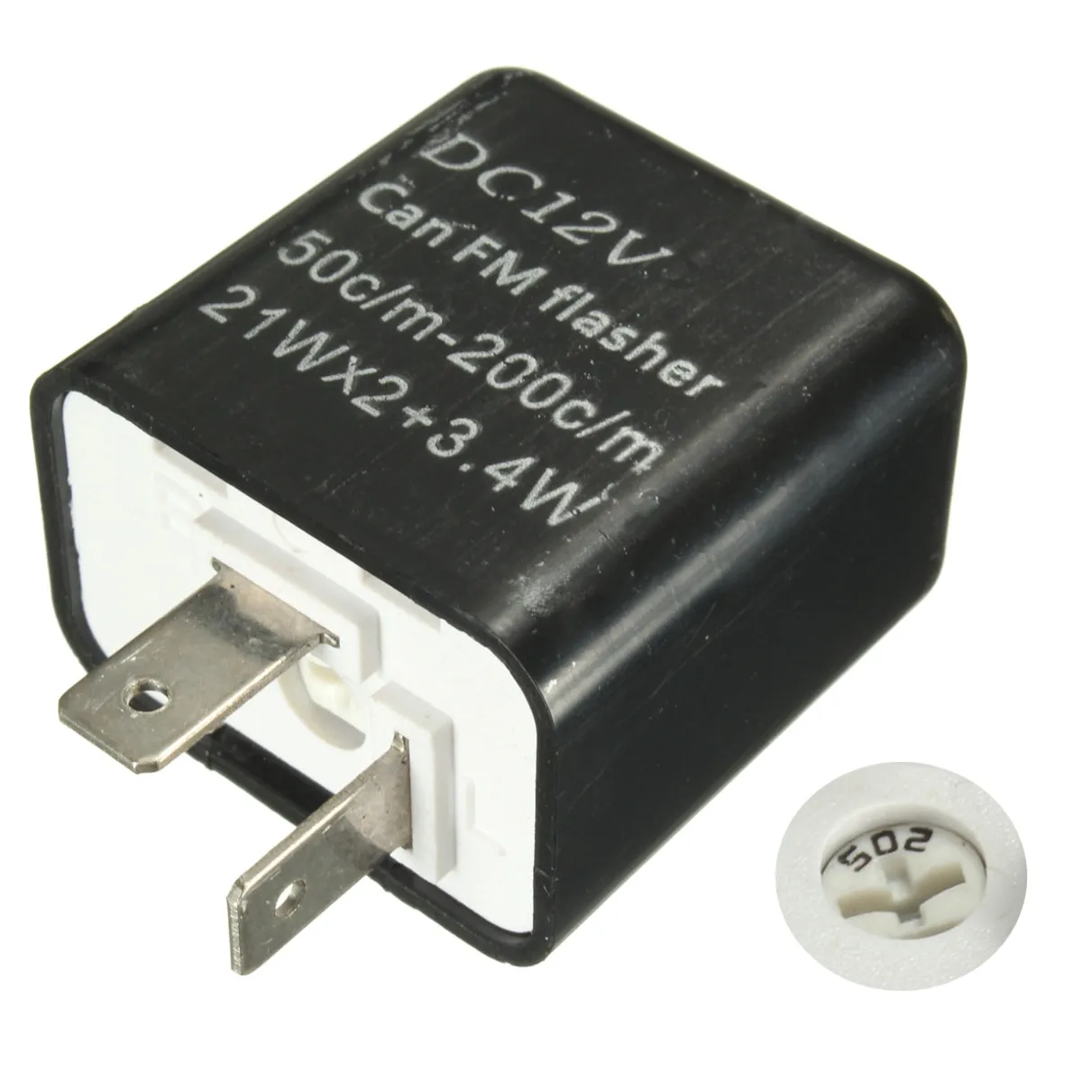 

12V 2-PIN LED Turn Signals Adjustable Relay Flasher Speed Fix Car Motorcycle Turn Signal Hyper Flash