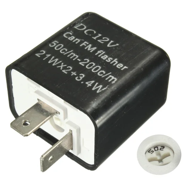 12V 2 PIN LED Turn Signals Adjustable Relay Flasher Speed Fix Car