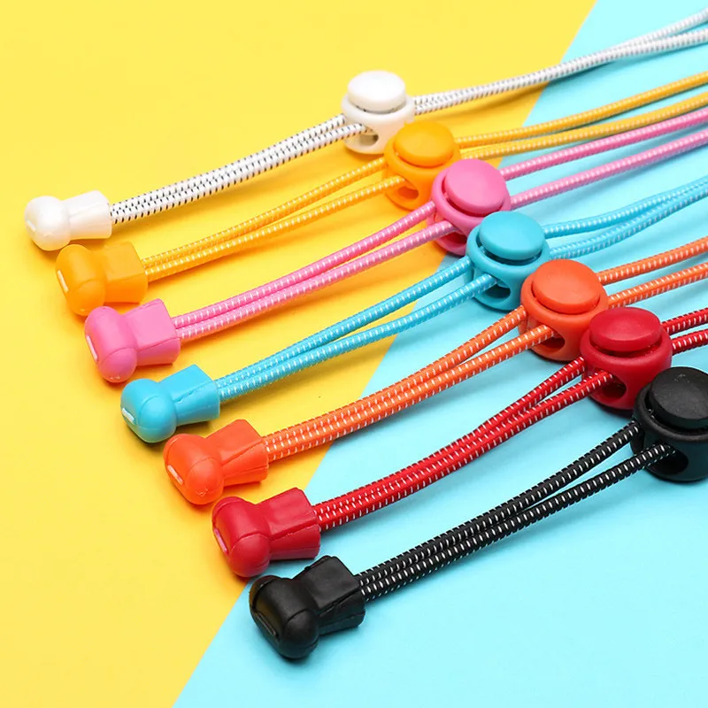 Colorful Elastics Shoe Laces 100 cm Convenient Lock Colorful Elastic No tie Silicone Shoelaces Lazy Shoe Laces for Sneaker