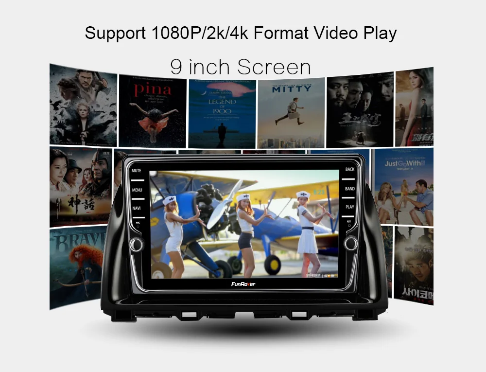 Sale Funrover 2 din android 9.0 Car dvd radio Player For Mazda CX-5 2013-2016 car stereo multimedia gps navigation DSP 4G+64G LTE IPS 7
