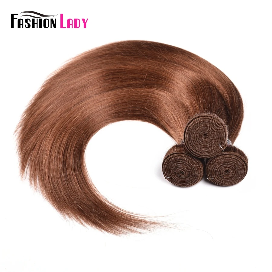 Fashion Lady Pre-Colored 3 Bundles Reddish Brown 30# Brazilian Straight Hair Weave Bundles With Free Part Lace Closure Non-Remy Fashion Lady Pre-Colored 3 Bundles Reddish Brown 30# Brazilian Straight Hair Weave Bundles With Free Part Lace Closure Non-Remy
