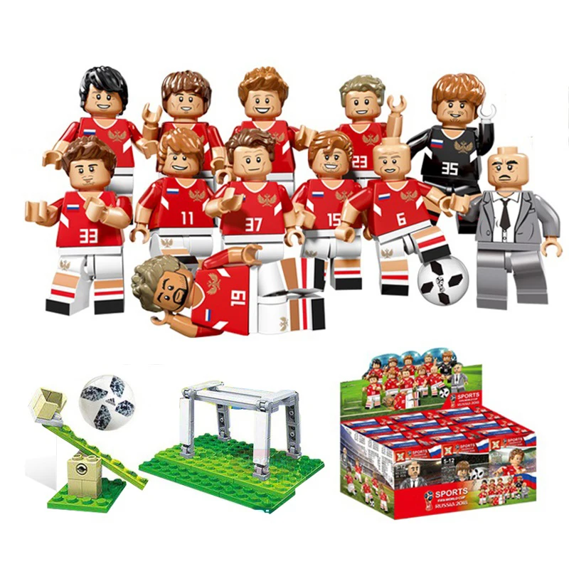 PIP игры 12 шт. Футбол Командные виды спорта Фигурки Мстителей рисунок Legoe модель