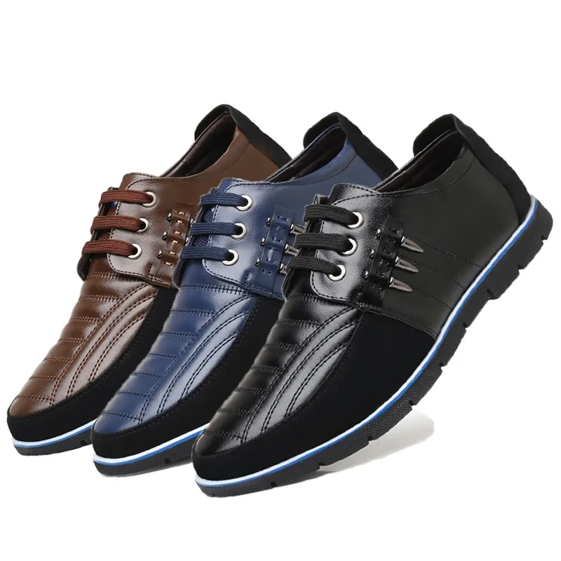 Merkmak Men Genuine Leather Shoes Fashion Design Elastic Band Solid Tenacity Comfortable Men's Shoes Big Size 48 Footwear's Flat Merkmak Men Genuine Leather Shoes Fashion Design Elastic Band Solid Tenacity Comfortable Men's Shoes Big Size 48 Footwear's Flat