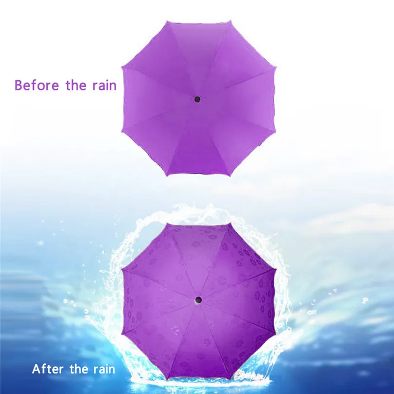 Travel Sunny and Rainy Umbrella Parasol Folding Rain Windproof Umbrella Folding Anti-UV SunRain Umbrella #4M02 (2)