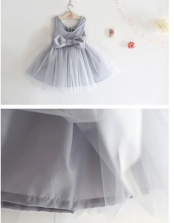 Платье для маленьких девочек детские летние платья принцессы с бантом и сеткой без рукавов для девочки 0417 sylvia 44872713316