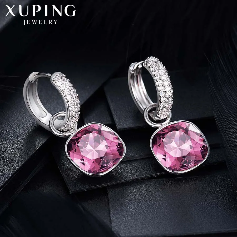 Xuping Fashion Earrings Drop Earring High Quality Crystals from Swarovski Color Plated Charm for Women Mother's Day Gift M66-203