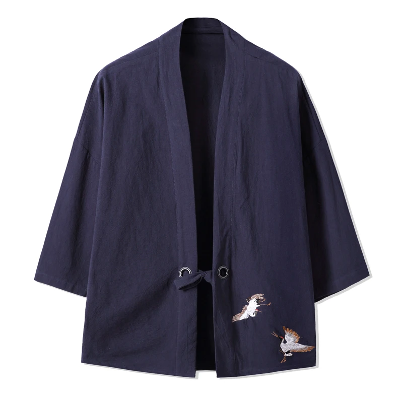 Chinese style Summer linen cotton kimono jacket Cool Japanese Ethnic