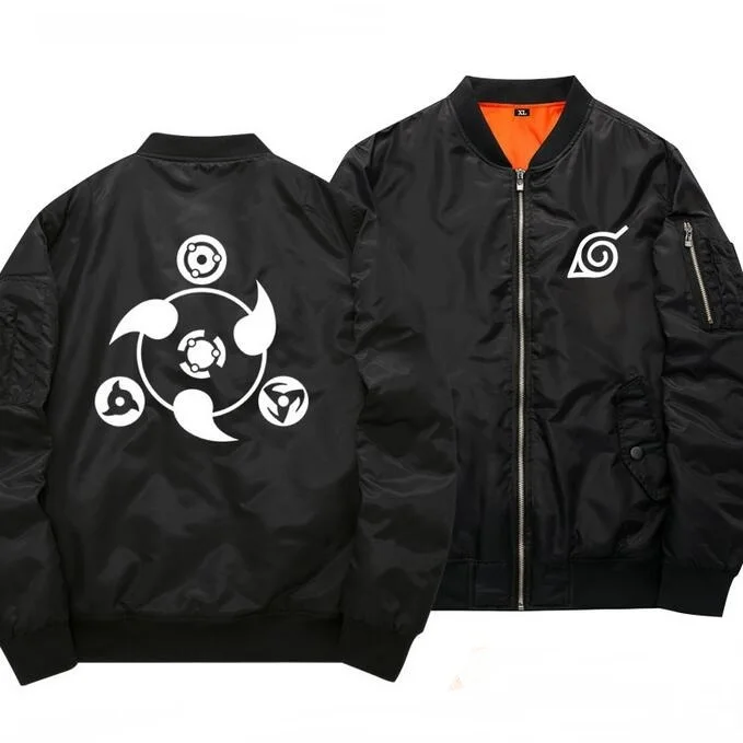 Billige Anime Naruto Baseball dünne Jacken Naruto Uzumaki cosplay Kostüm Harajuku cartoon Reißverschluss Bomberjacke Herbst Pilot mantel A50403