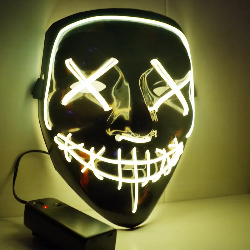 Хэллоуин маска светодиодный свет Вечерние Маски для век чистки выборы год большой Смешные Маски фестиваль косплэй Костюмные