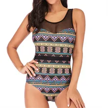 С высокой шеей из сетки купальник цельный купальный костюм женский купальник без спинки Большой размер Badpak черный плед Большой плюс размер 5XL