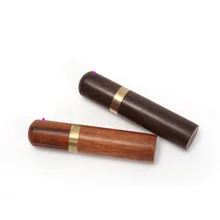 Прочный практичный из дерева коробка кожа вязание ремесло DIY Швейные иглы корпус Чехол коробки 82x18 мм- MS