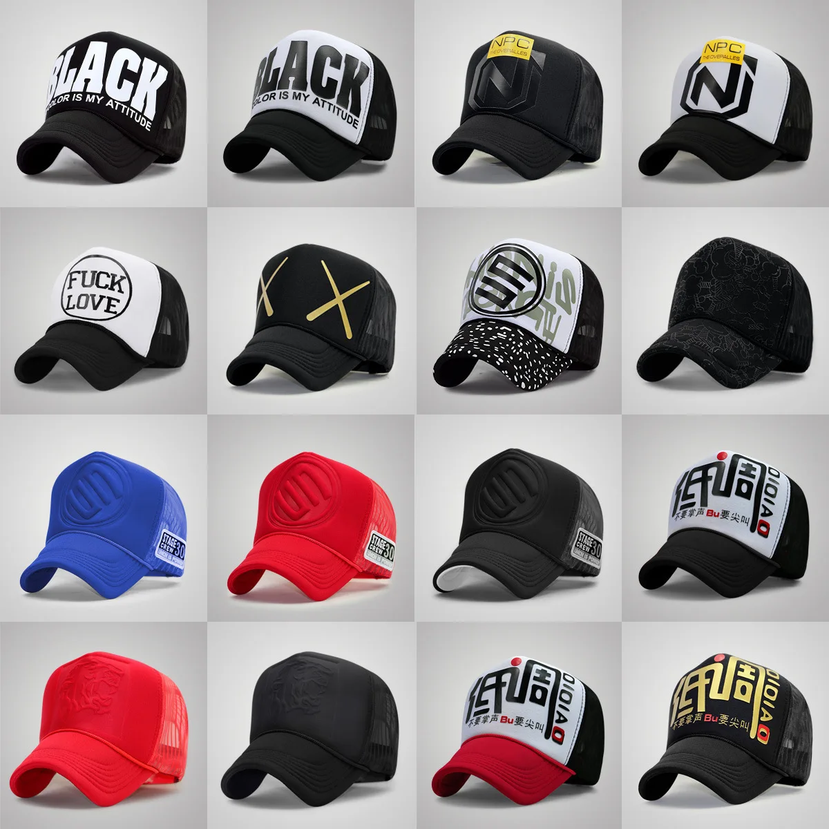 Взрослых Trucker Кепки Для мужчин и Для женщин хип-хоп панк-рок Snapback Шапки мужские летние Зонт Mesh Бейсбол шляпа 20 Цвета