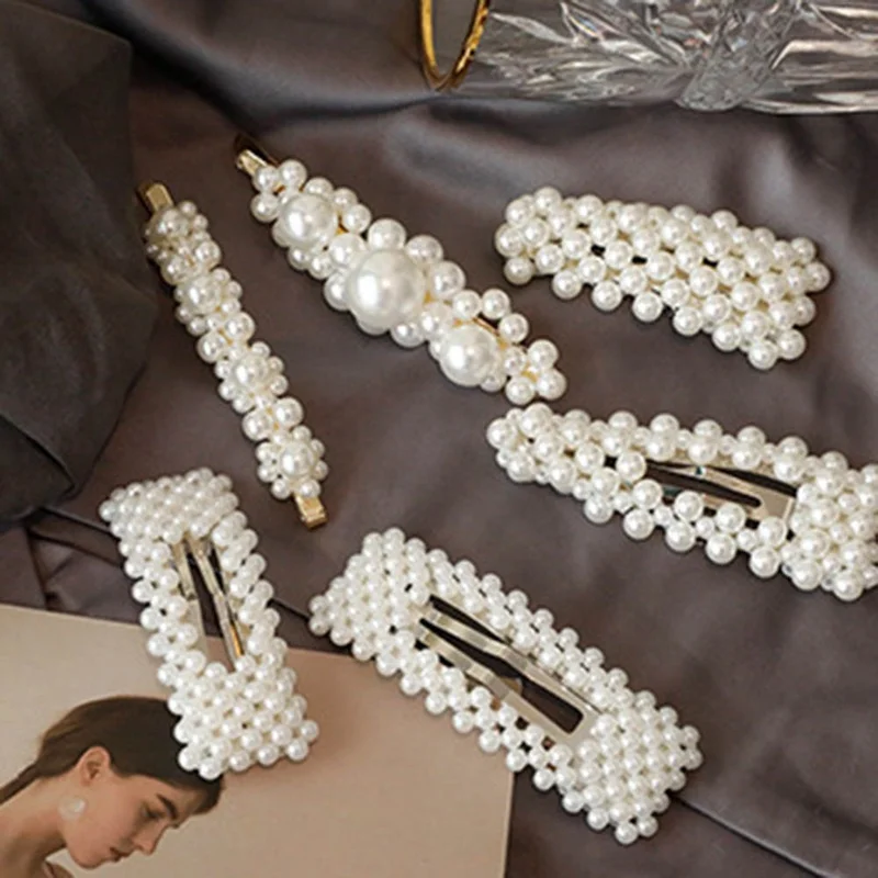 

1PC Pearl Metal Hairclips Women Hair Clip Hairpin Girls Hairpins Barrette Hairgrip Hair Accessories