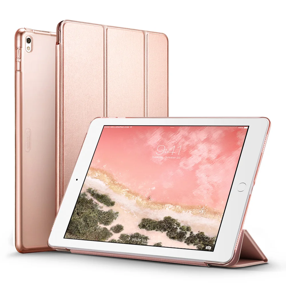 Чехол для iPad Pro 12,9, ESR цвет из искусственной кожи ультра тонкий прозрачный задний трехкратный смарт-чехол Чехол для iPad Pro 12,9 дюймов