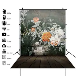 Laeacco цветочная роспись узор стены деревянная доска ребенок фотографические фоны Индивидуальные фотографии фонов для фотостудии