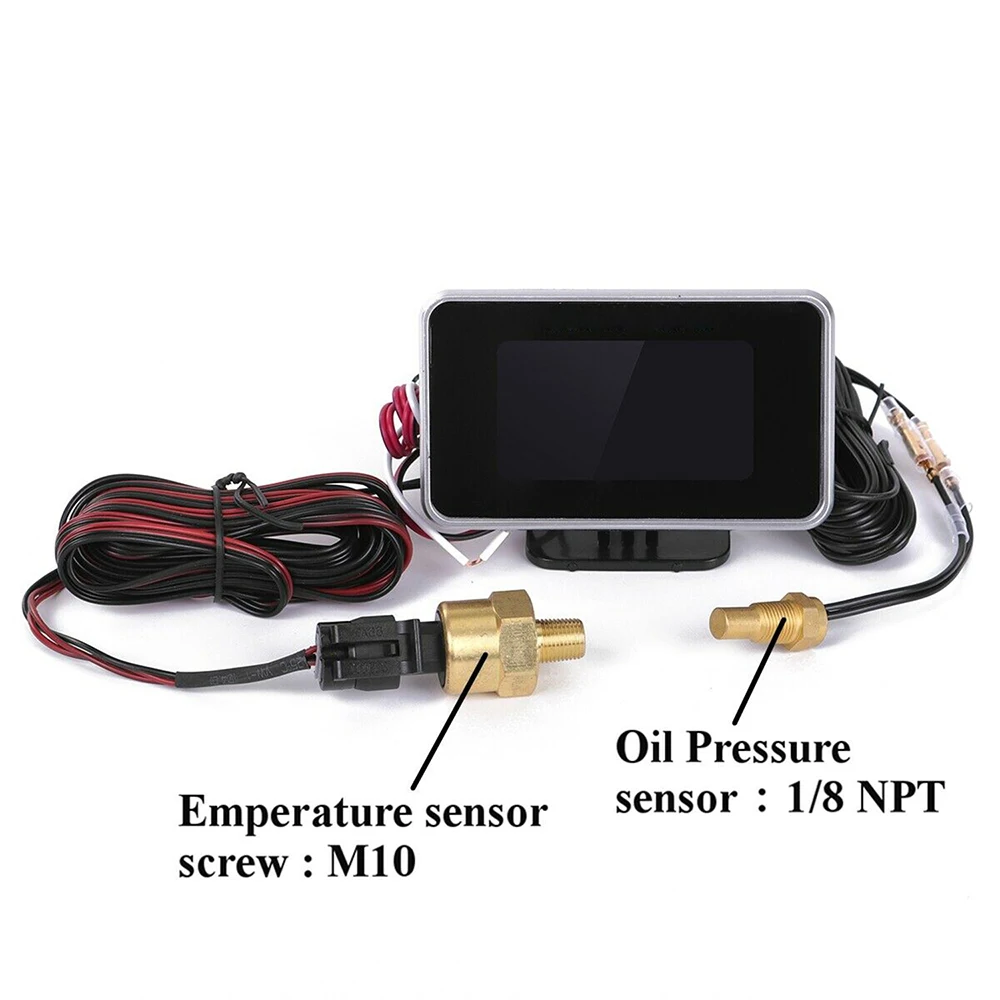 Датчик давления масла измеритель температуры воды voltmeterCar модификация универсальный электронный ЖК-дисплей Четыре в одном корпусе
