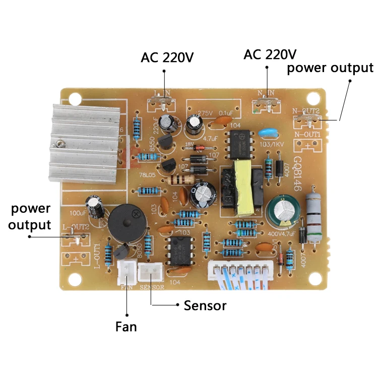 2200 Вт 220 В печатная плата PCB с электромагнитным нагревом панель управления для электрические керамические нагреватели частей электрической плиты