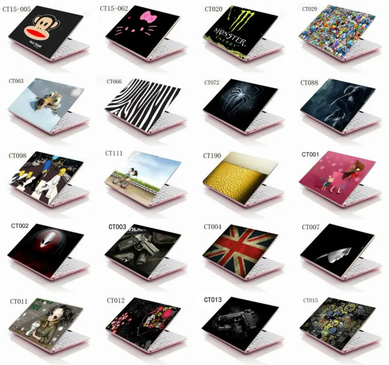 Muchos diseño Laptop Skin Sticker Protector para 14 " 15 " 15.4 " 15.5