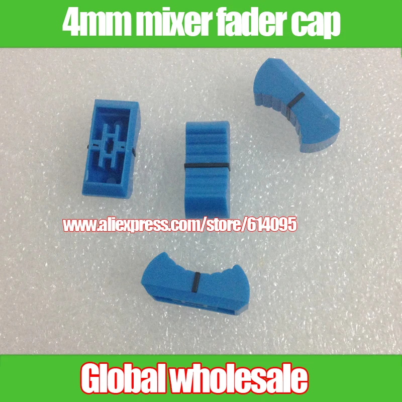 

10pcs Black mixer fader cap straight slide potentiometer fader button / Playing discs knob cap 4mm hole audio adjustment cap