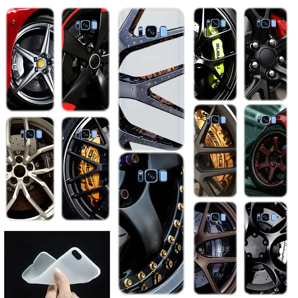 

AMG Tire Pattern Soft TPU Silicone Phone Back Case Cover For Samsung Galaxy S6 S7 Edge S8 S9 Plus S10 plus E Note 8 9 10 pro